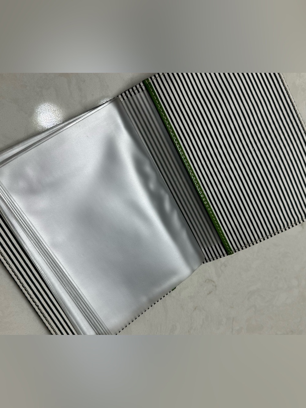 Kate Spade Black Fabric Photo Cover with Green Logo Plaque, 12 pages - Picture 2 of 7